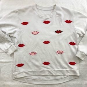 Stella McCartney Lip Sweatshirt, White